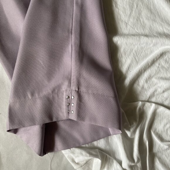 Alfred Dunner Womens Size 16 Lilac Polyester Capri Pants With Pockets & Stud Det - Picture 2 of 9